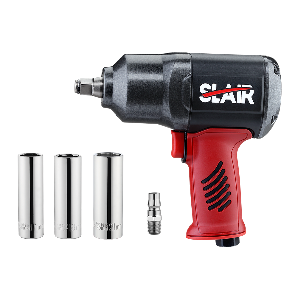  SLAIR Bộ Dụng Cụ 7PC 1/2" BỘ CỜ LÊ TÁC ĐỘNG KHÔNG KHÍ, CÓ Ổ CẮM, 1300NM, BÚA ĐÔI, COMPOSITE, BMC SET